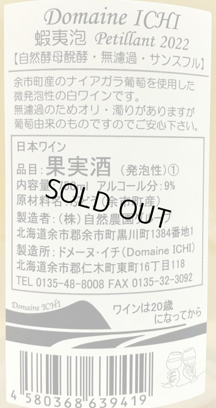 画像3: ドメーヌ イチ　蝦夷泡 2022　(微泡/白) (3)