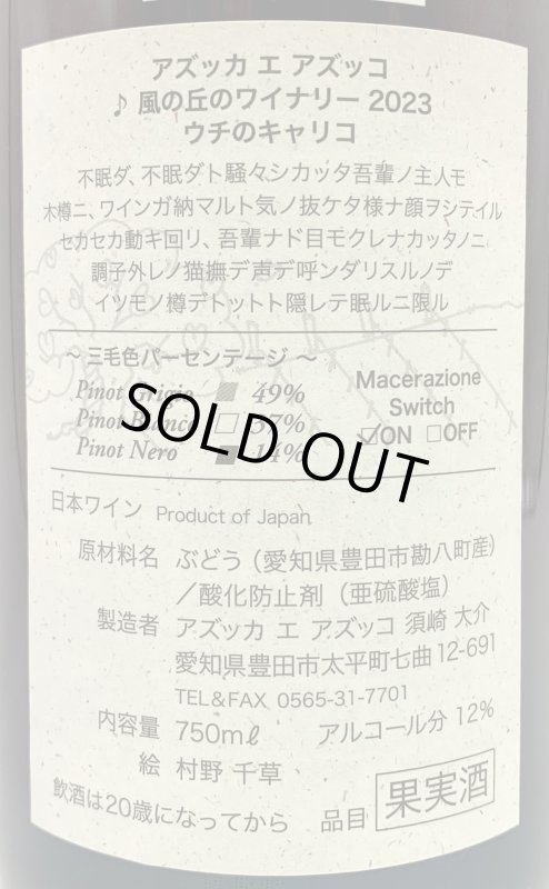 画像3: アズッカ エ アズッコ　ウチのキャリコ 2023　《橙》 (3)