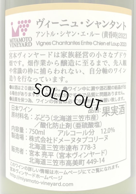 画像3: 宮本ヴィンヤード　ヴィーニュ・シャンタント アントル・シヤン・エ・ルー 2023　《白》 (3)